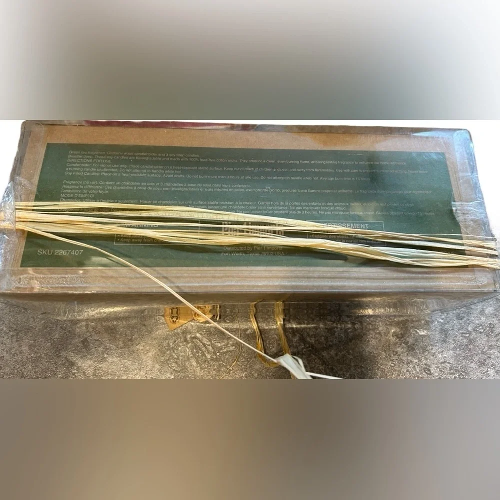 Pier 1 Import Soy Filled Candle Set With Wooden Holder Because Who Needs Therapy